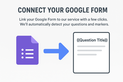 A Google Form interface